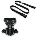 Standard Black Harness and Leash Set (S - XL)